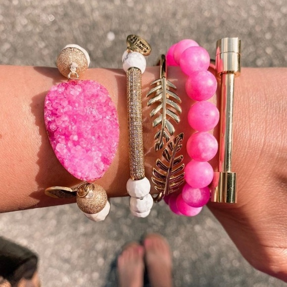 Kinsley Armelle Jewelry - Kinsley Armelle hot pink beaded bracelet NEW!